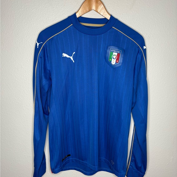 Puma Men's Blue Italy Soccer Jersey - Picture 1 of 7